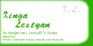 kinga lestyan business card